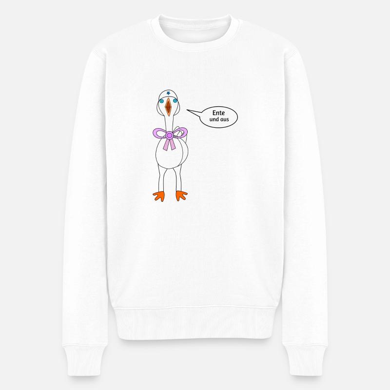 Ente und aus - Männer Premium Bio Pullover - Weiß