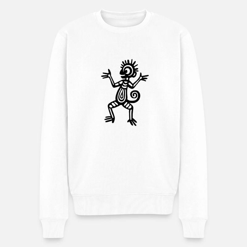Inka Kultur - Männer Premium Bio Pullover - Weiß