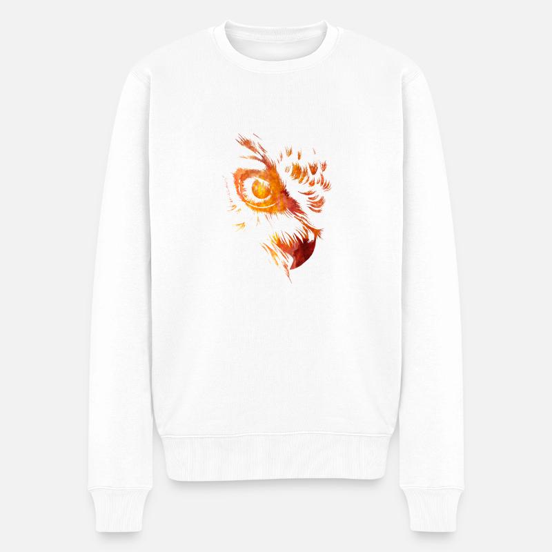 Hibou - Pull Premium bio Homme - blanc
