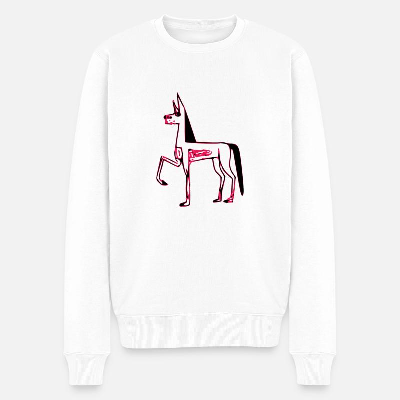 Le chien Egyptien - Pull Premium bio Homme - blanc