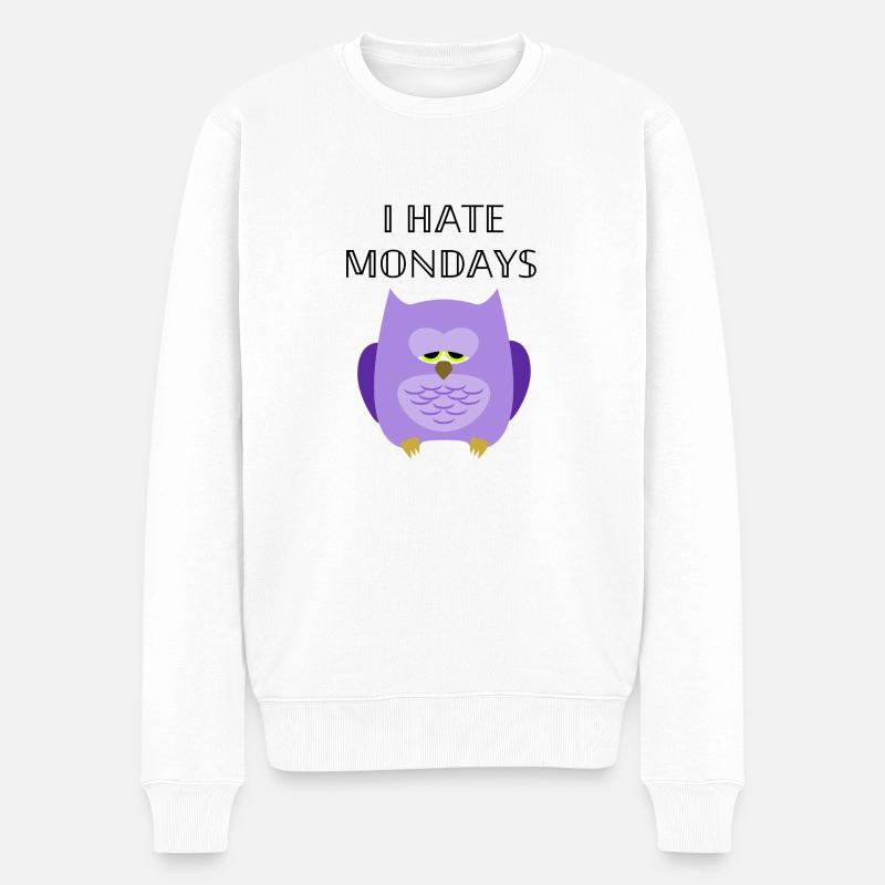 i hate mondays - Männer Premium Bio Pullover - Weiß