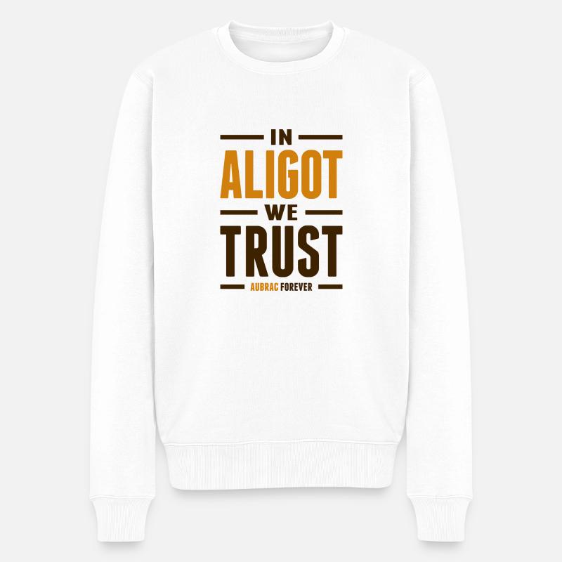 In Aligot we trust - Pull Premium bio Homme - blanc