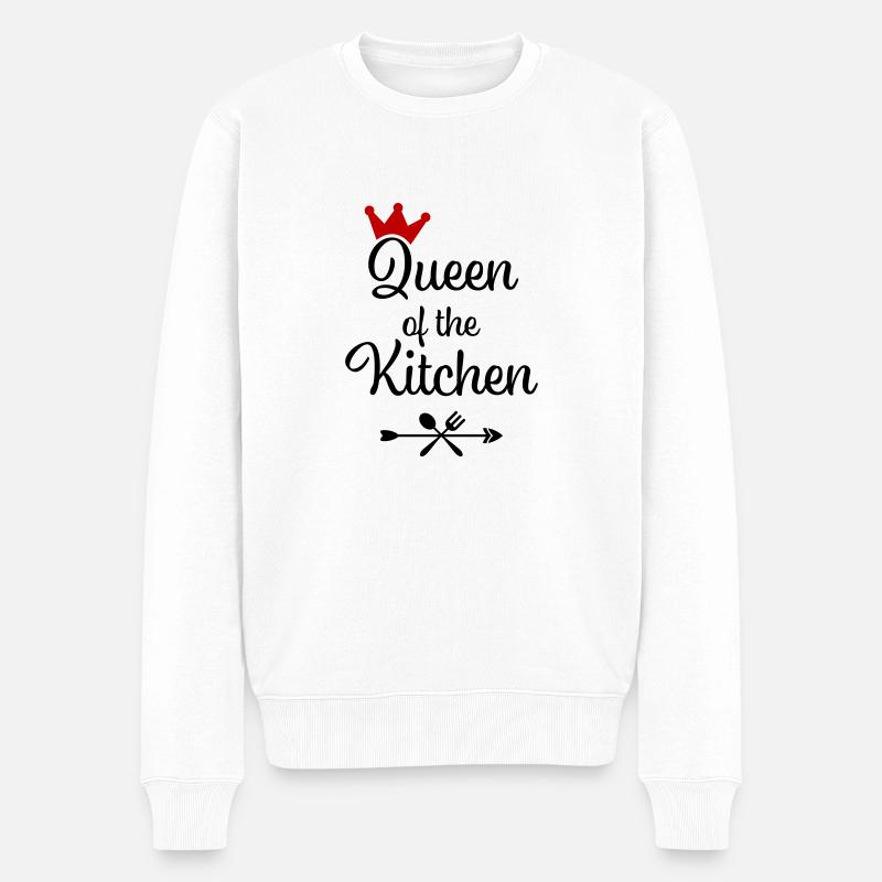 Queen of the Kitchen - Männer Premium Bio Pullover - Weiß