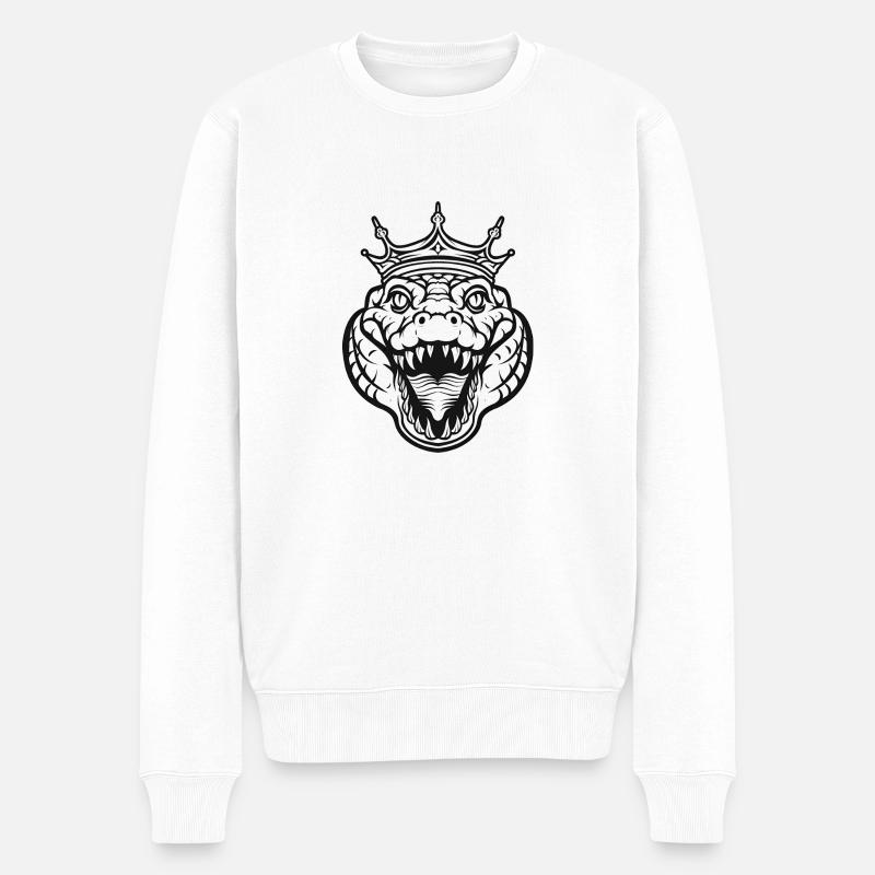 Scepter & Schuppen - Männer Premium Bio Pullover - Weiß