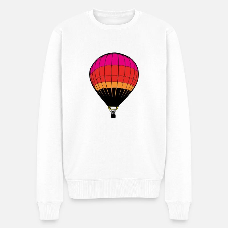 Heissluftballon - Männer Premium Bio Pullover - Weiß