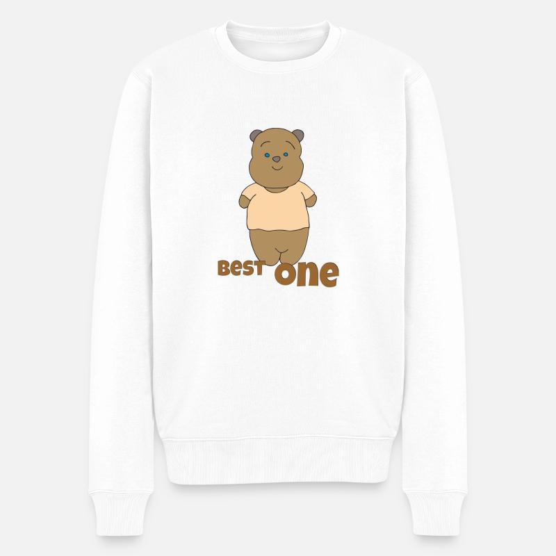 Ours Meilleur - Pull Premium bio Homme - blanc