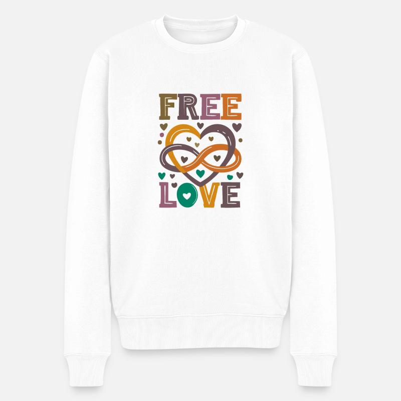 Polyamour - Amour libre - Pull Premium bio Homme - blanc