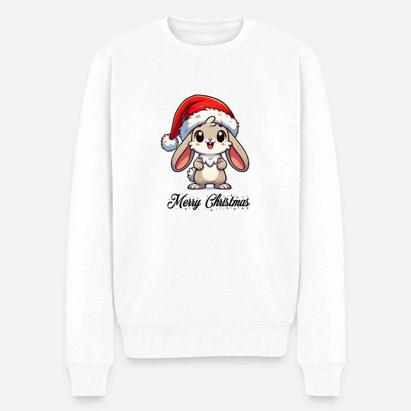 Lapin Joyeux Noël - Pull Premium bio Homme - blanc