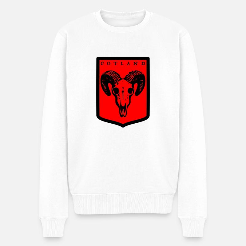 Gotland - Männer Premium Bio Pullover - Weiß