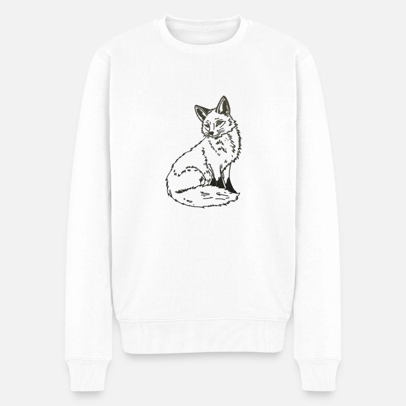 Renard - Pull Premium bio Homme - blanc