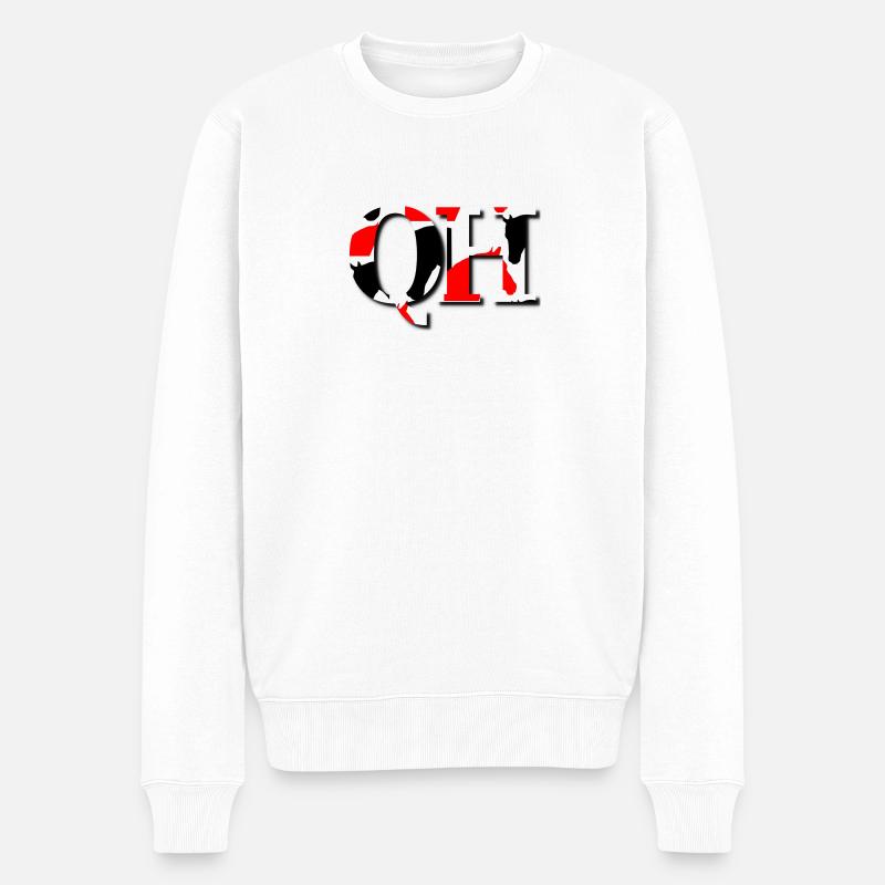 QH blanc rouge noir - Pull Premium bio Homme - blanc
