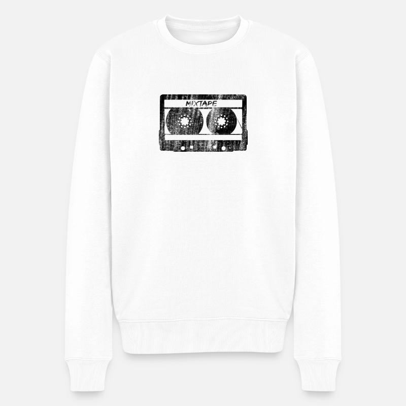 mixtape - Pull Premium bio Homme - blanc