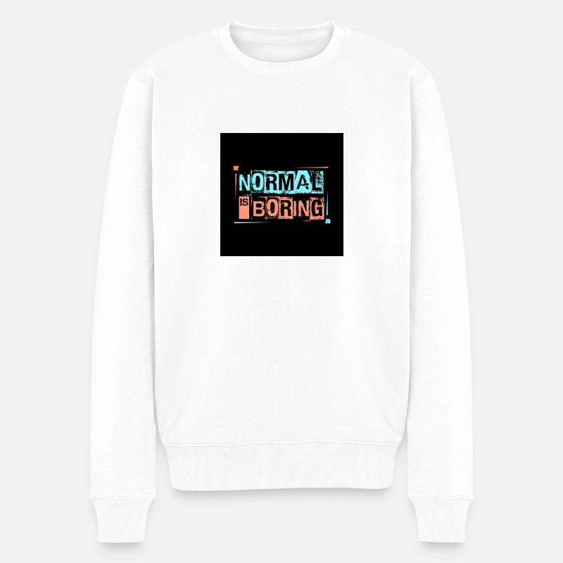 Normal - Männer Premium Bio Pullover - Weiß