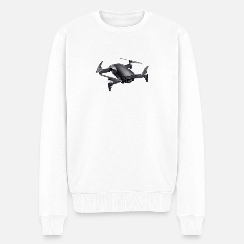 Quadcopter - Männer Premium Bio Pullover - Weiß