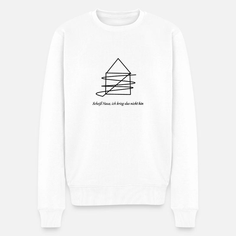 Schei... Nikolaushaus - Männer Premium Bio Pullover - Weiß