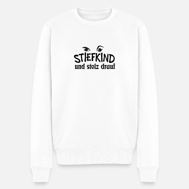 Stiefkind und stolz drauf - Männer Premium Bio Pullover - Weiß