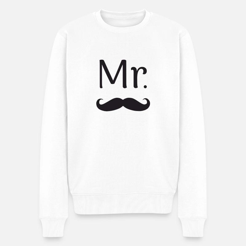 M. MISTER MAN BEARD - Pull Premium bio Homme - blanc