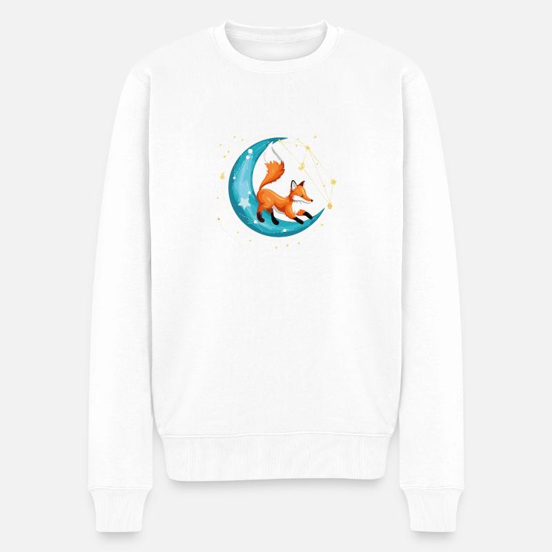 Renard lunaire - Pull Premium bio Homme - blanc