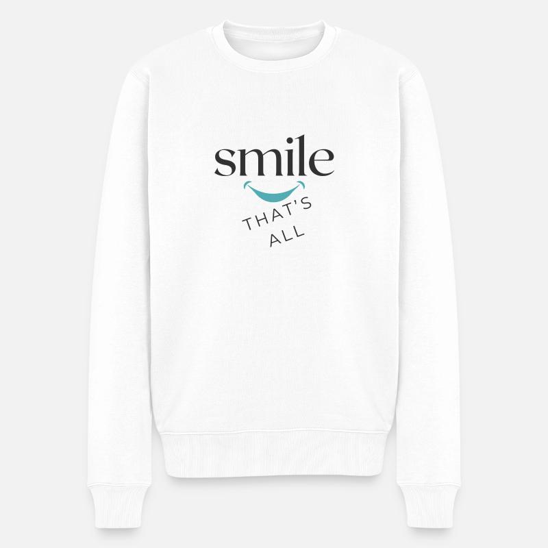 T-SHIRTSourireSourire - Männer Premium Bio Pullover - Weiß