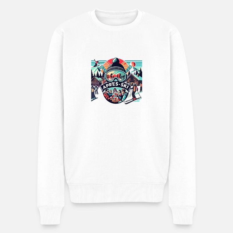 Apres ski - Männer Premium Bio Pullover - Weiß