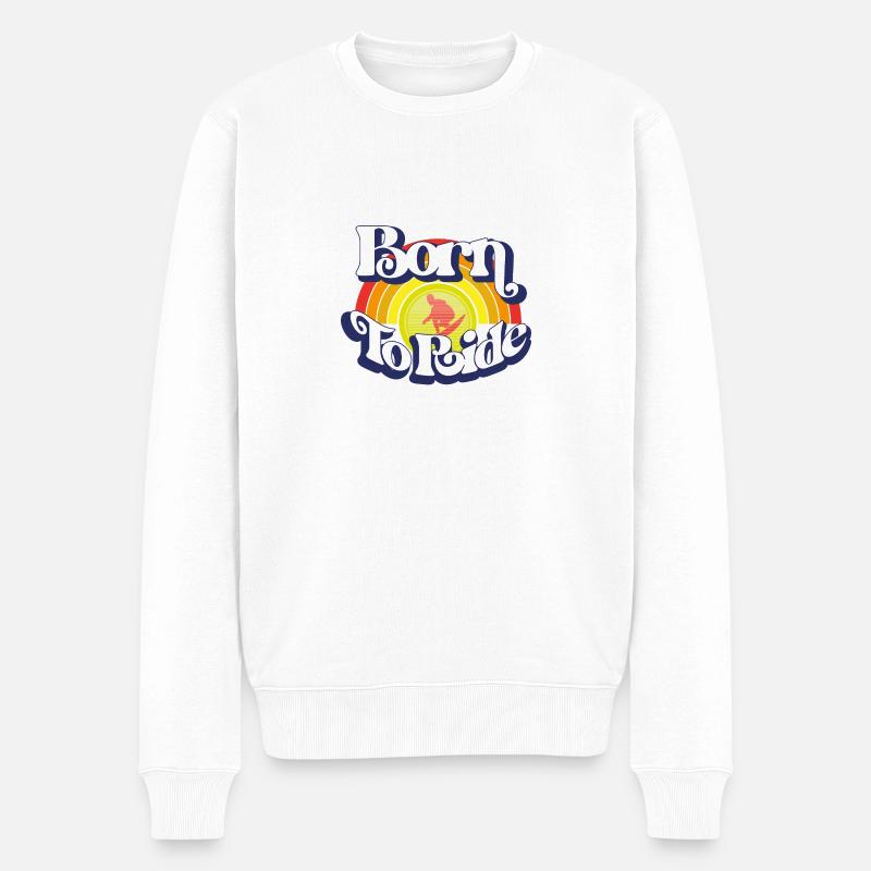born to ride - Pull Premium bio Homme - blanc
