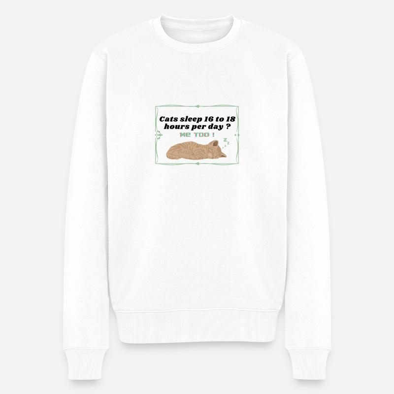 cats sleep - Pull Premium bio Homme - blanc
