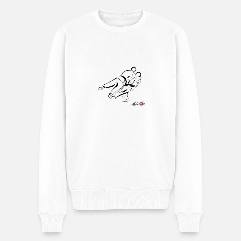 YOKO GAKE, JUDO - Pull Premium bio Homme - blanc