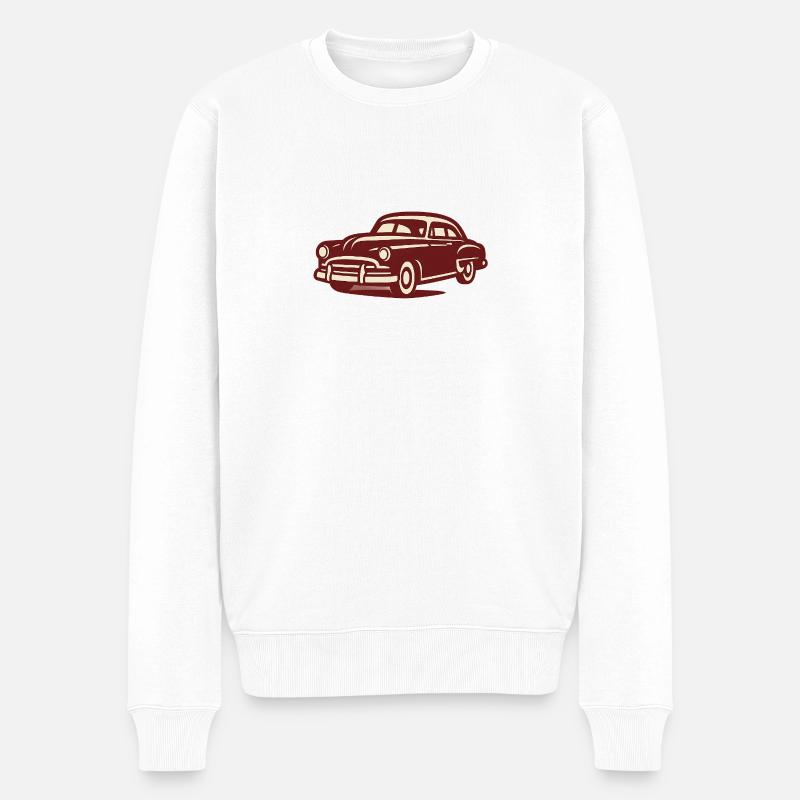 Oldtimer - Männer Premium Bio Pullover - Weiß