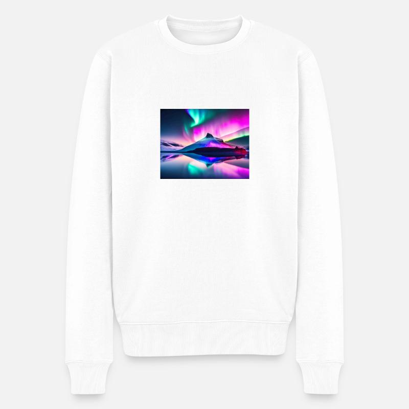 Polares Paradies - Männer Premium Bio Pullover - Weiß