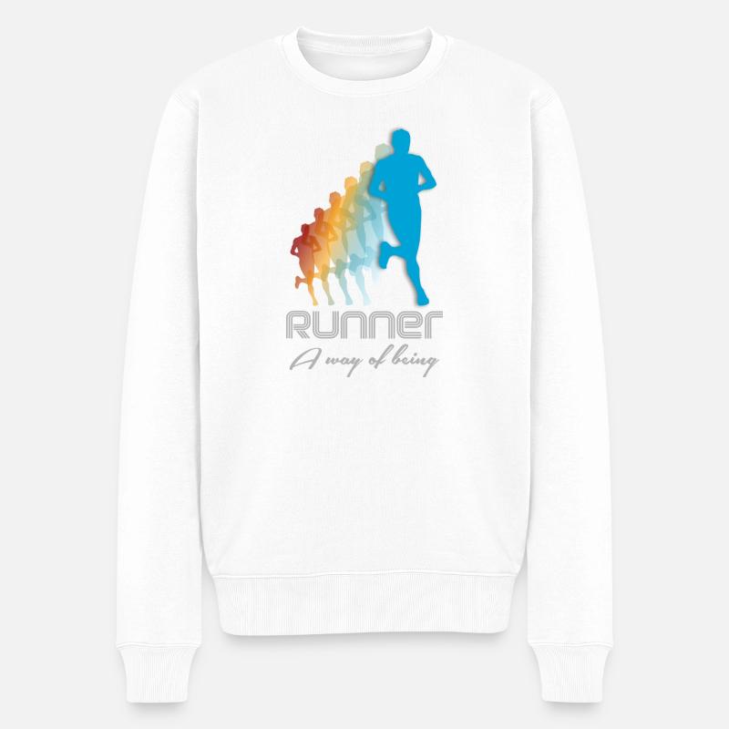 course - Pull Premium bio Homme - blanc