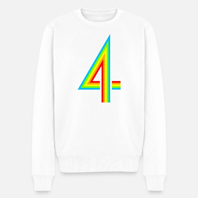 Schon 4 Jahre! - Männer Premium Bio Pullover - Weiß
