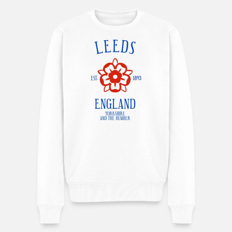 LEEDS Angleterre - Pull Premium bio Homme - blanc