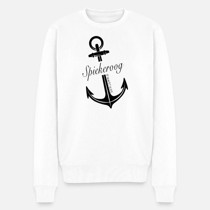 Spiekeroog - Männer Premium Bio Pullover - Weiß