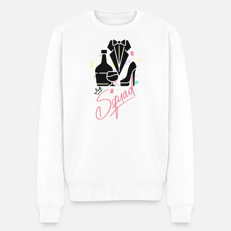Junggesellenabschied Frauen - Design - Männer Premium Bio Pullover - Weiß