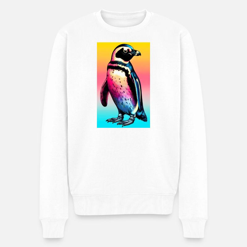 Pinguin - Männer Premium Bio Pullover - Weiß