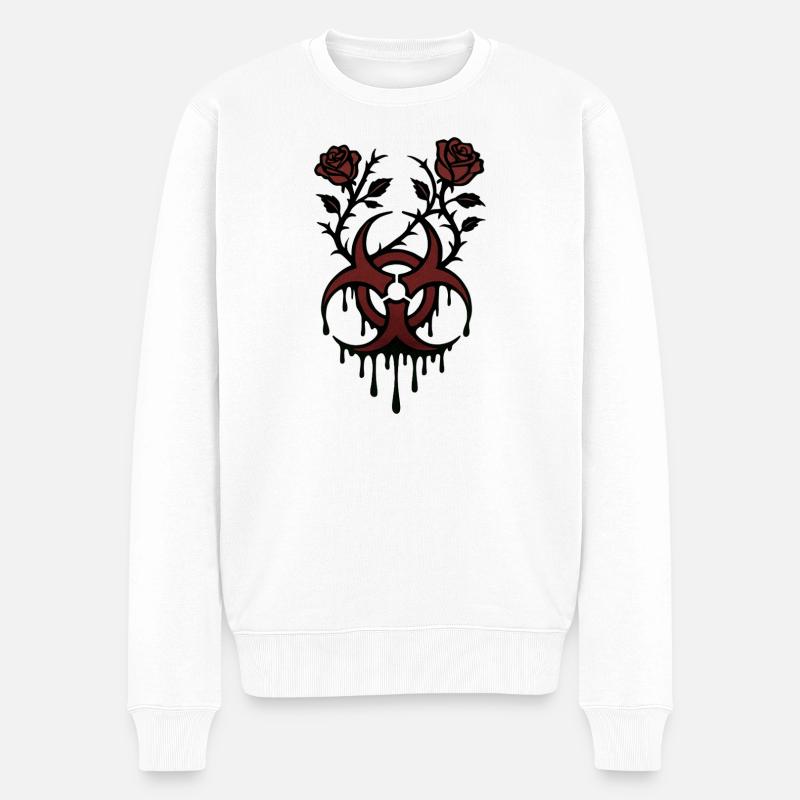 Underground biohazard - Roses de sang - Pull Premium bio Homme - blanc