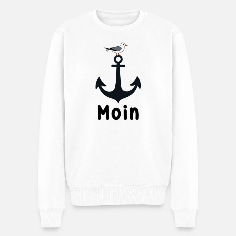 Anker Seagull Moin - Pull Premium bio Homme - blanc