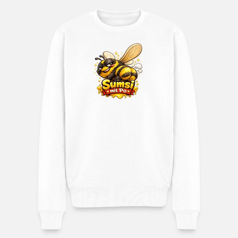 Sumsi mit Po - Männer Premium Bio Pullover - Weiß