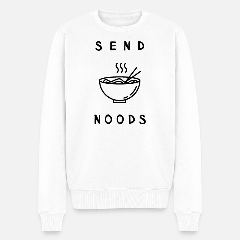 Send - Noods - Männer Premium Bio Pullover - Weiß
