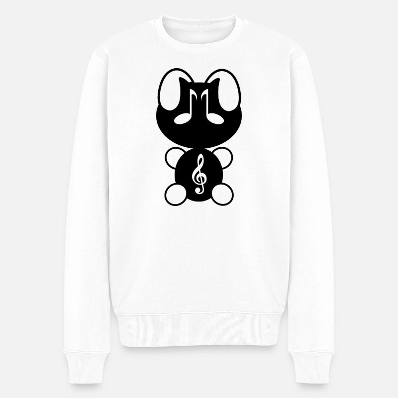 Plüsch: Melidy - Männer Premium Bio Pullover - Weiß