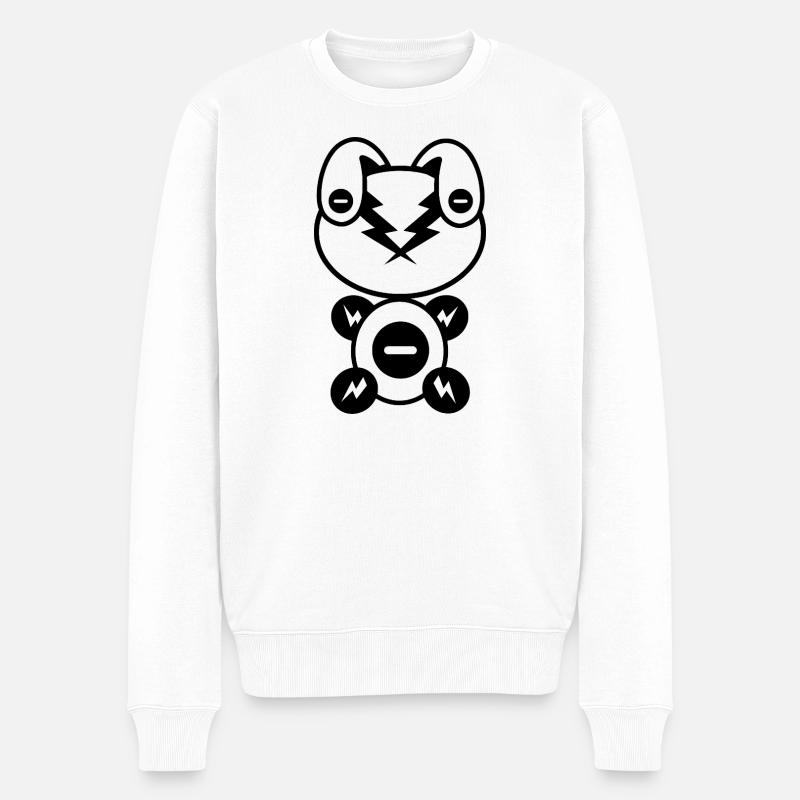 Plüschig: Minushy - Männer Premium Bio Pullover - Weiß