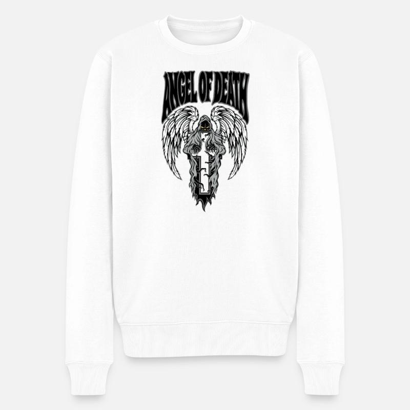 Engel des Todes - Männer Premium Bio Pullover - Weiß