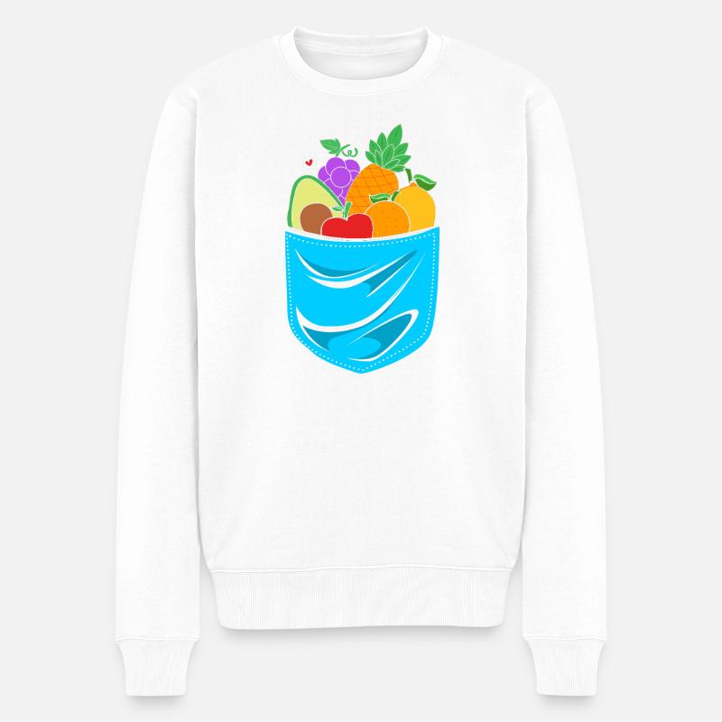 Lebensmittel Ernährung Nahrungsmittel - Männer Premium Bio Pullover - Weiß