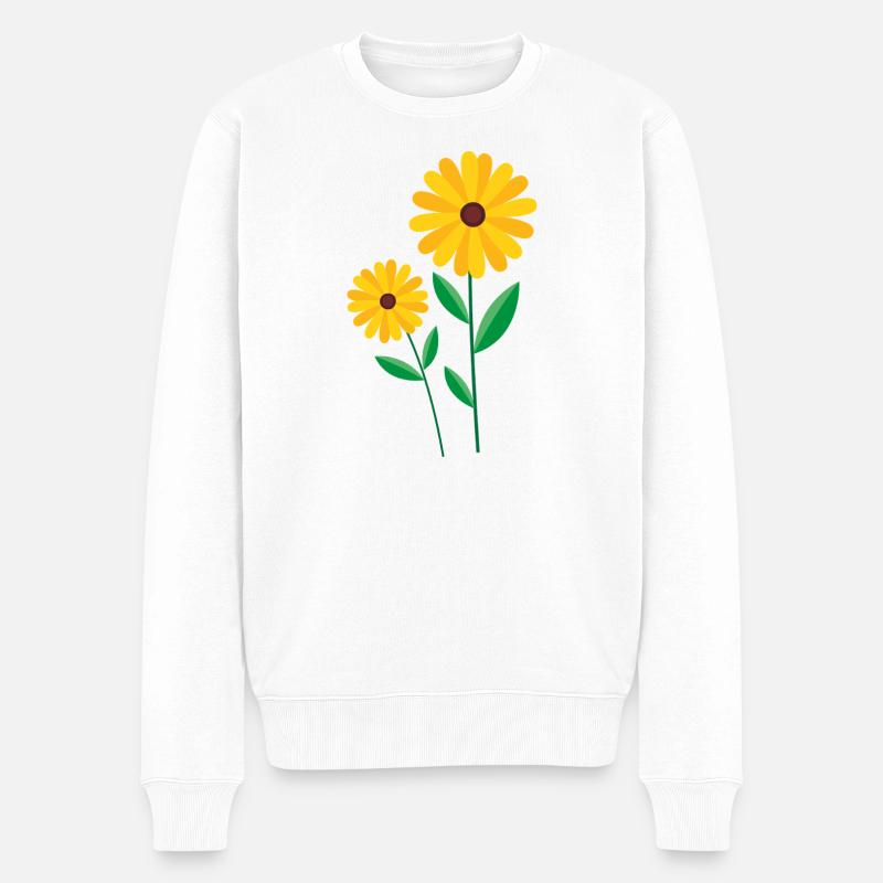 Fleur - Pull Premium bio Homme - blanc