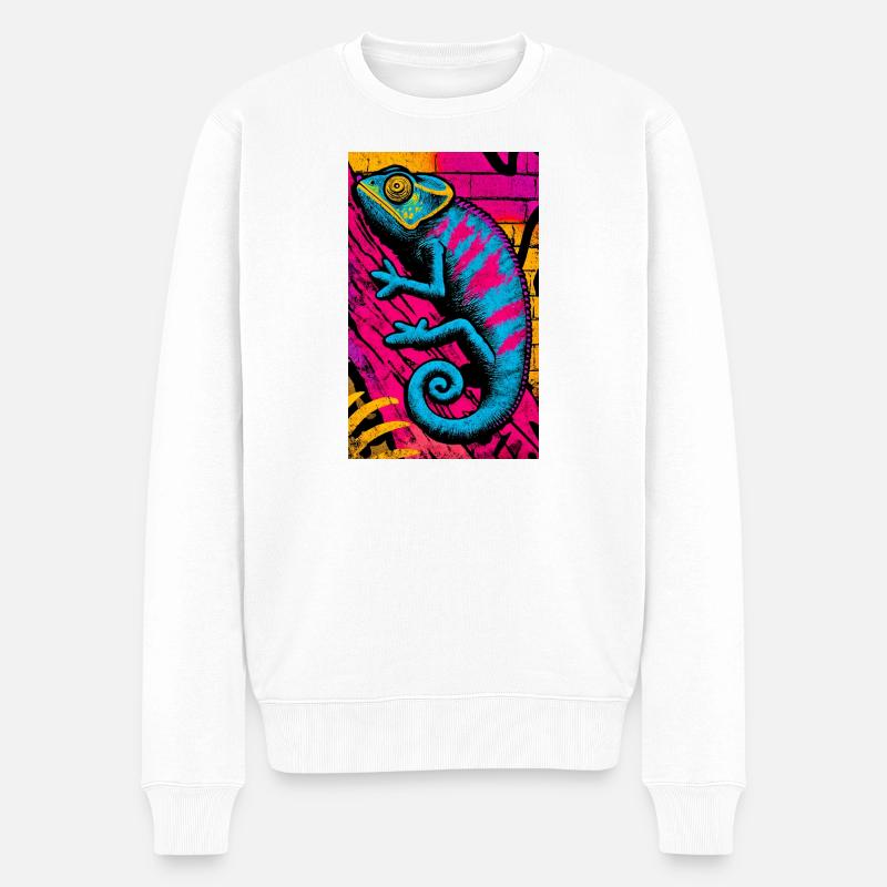 caméléon - Pull Premium bio Homme - blanc
