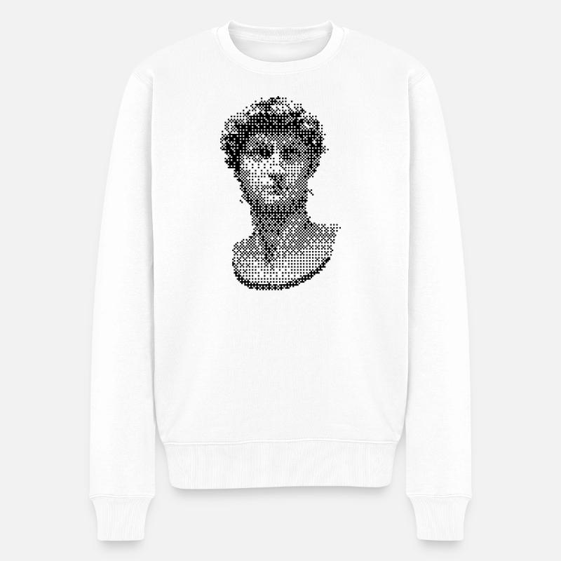 Sculpture de Michelangelo David - Pull Premium bio Homme - blanc