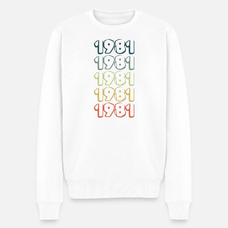 Année de naissance 1981 - Pull Premium bio Homme - blanc