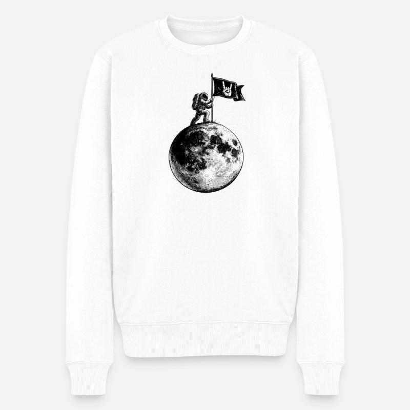 Drapeau lunaire avec panneau jupe - Pull Premium bio Homme - blanc