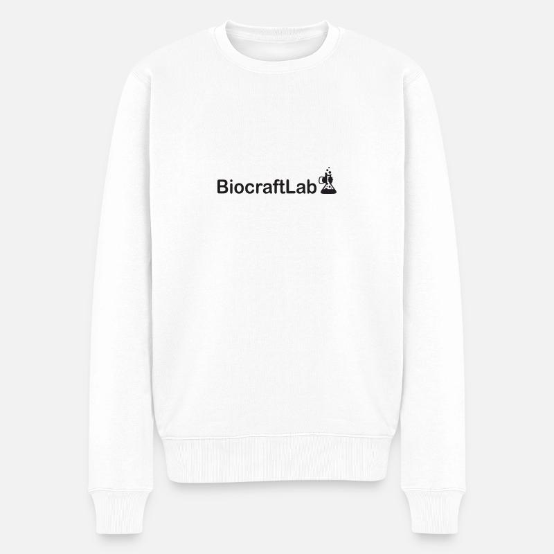Logo Schwarz png - Männer Premium Bio Pullover - Weiß