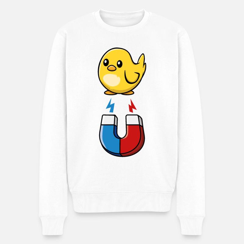 Kükenmagnet - Männer Premium Bio Pullover - Weiß